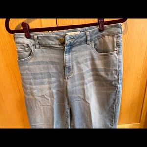 LOGO by Lori Goldstein Tinted Boyfriend 5-Pocket Jean, Size 8